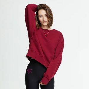 WSLY Eco Fleece Crew Neck Sweatshirt With Shoulder Pads